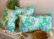 Load image into Gallery viewer, Palm Frenzy - Turquoise and Green (24 x 14)