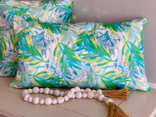 Load image into Gallery viewer, Palm Frenzy - Turquoise and Green (24 x 14)