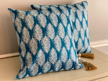 Load image into Gallery viewer, Palms - Deep Teal (18 x 18)