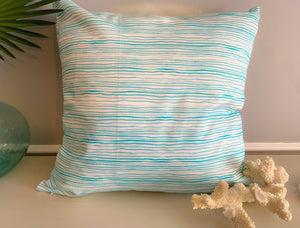 Gentle Swells Pillow - Turquoise (20 x 20)