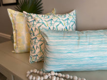 Load image into Gallery viewer, Gentle Swells Pillow - Turquoise (24 x 14)
