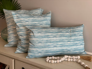 Gentle Swells Pillow - Dark Teal (24 x 14)