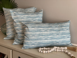 Gentle Swells Pillow - Dark Teal (20 x 20)