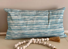 Load image into Gallery viewer, Gentle Swells Pillow - Dark Teal (24 x 14)
