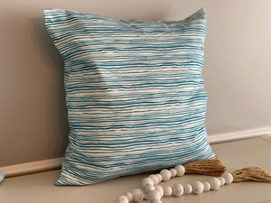 Gentle Swells Pillow - Dark Teal (18 x 18)